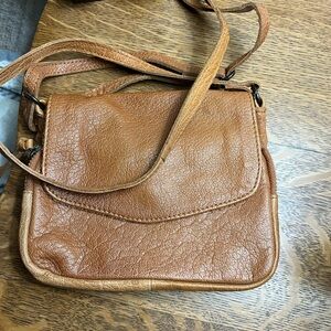 Day & Mood Kelly Crossbody Genuine Leather Cognac Brown Shoulder Bag